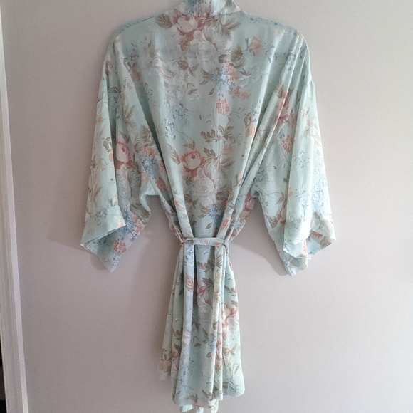 Vintage Victoria Secret Gold Label Floral Robe  Size M - Picture 3 of 6